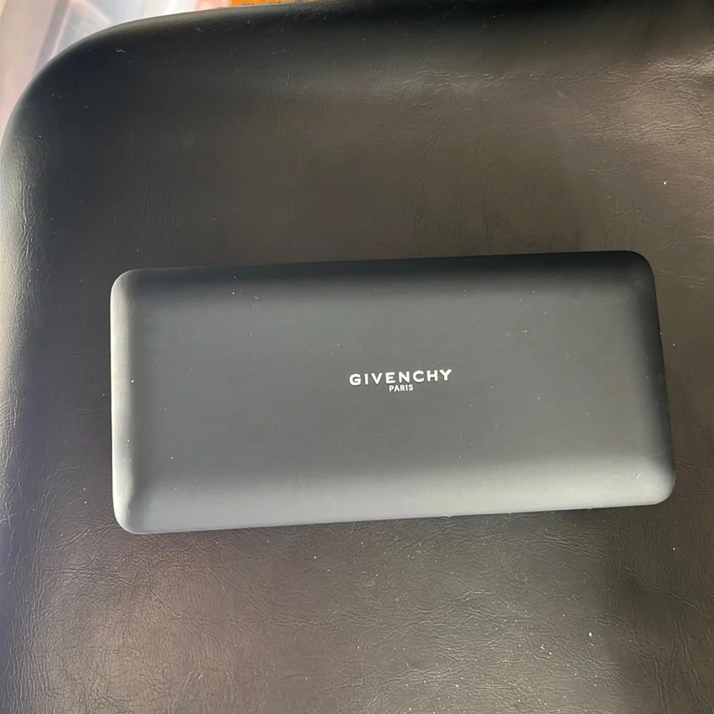 GIVENCHY OPTICAL STANDART CASE MATTE BLACK HARD LEATHER ORIGINAL